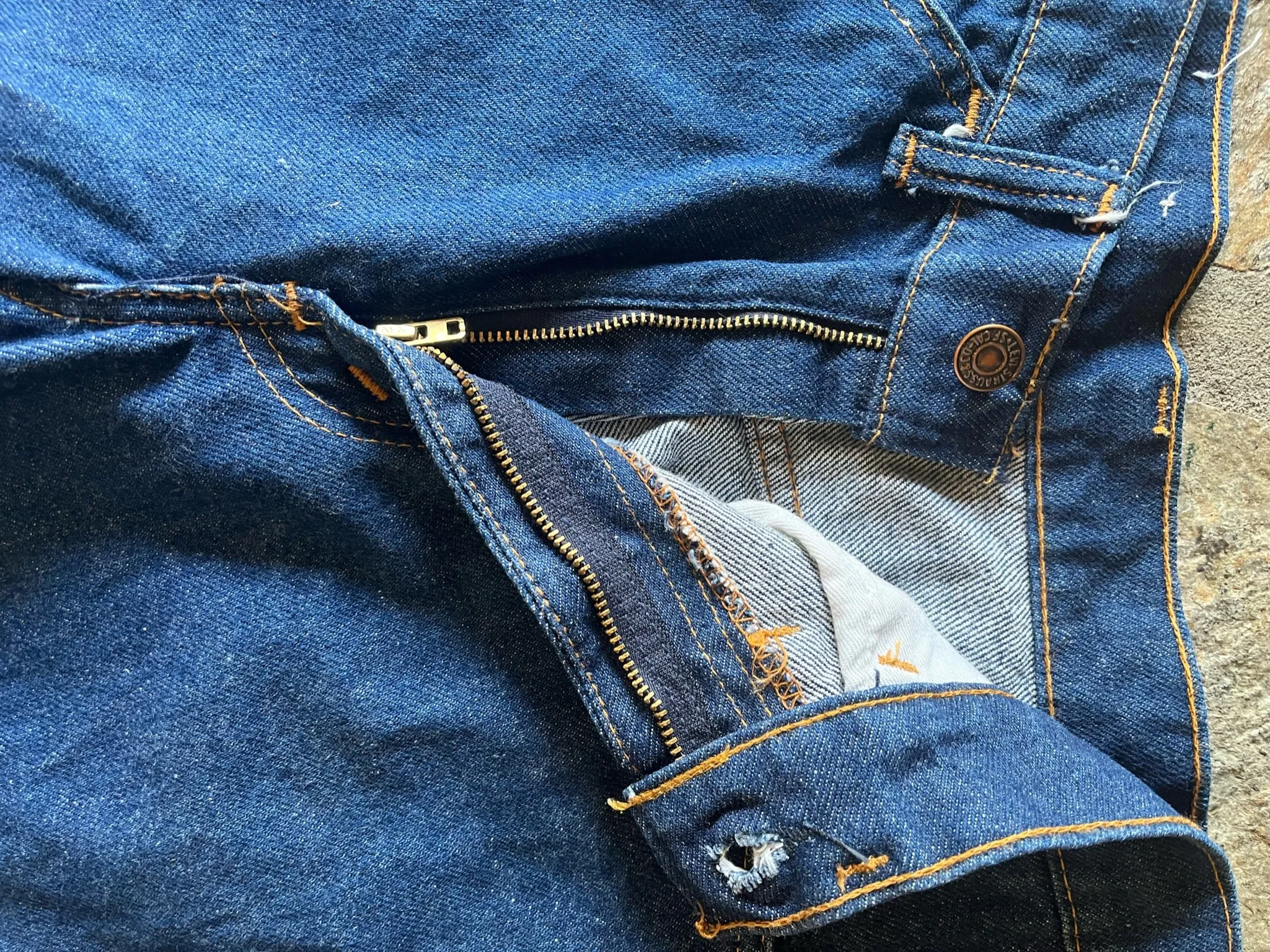 1980 Levis Orange Tab Flared Dark Washed Denim Jeans