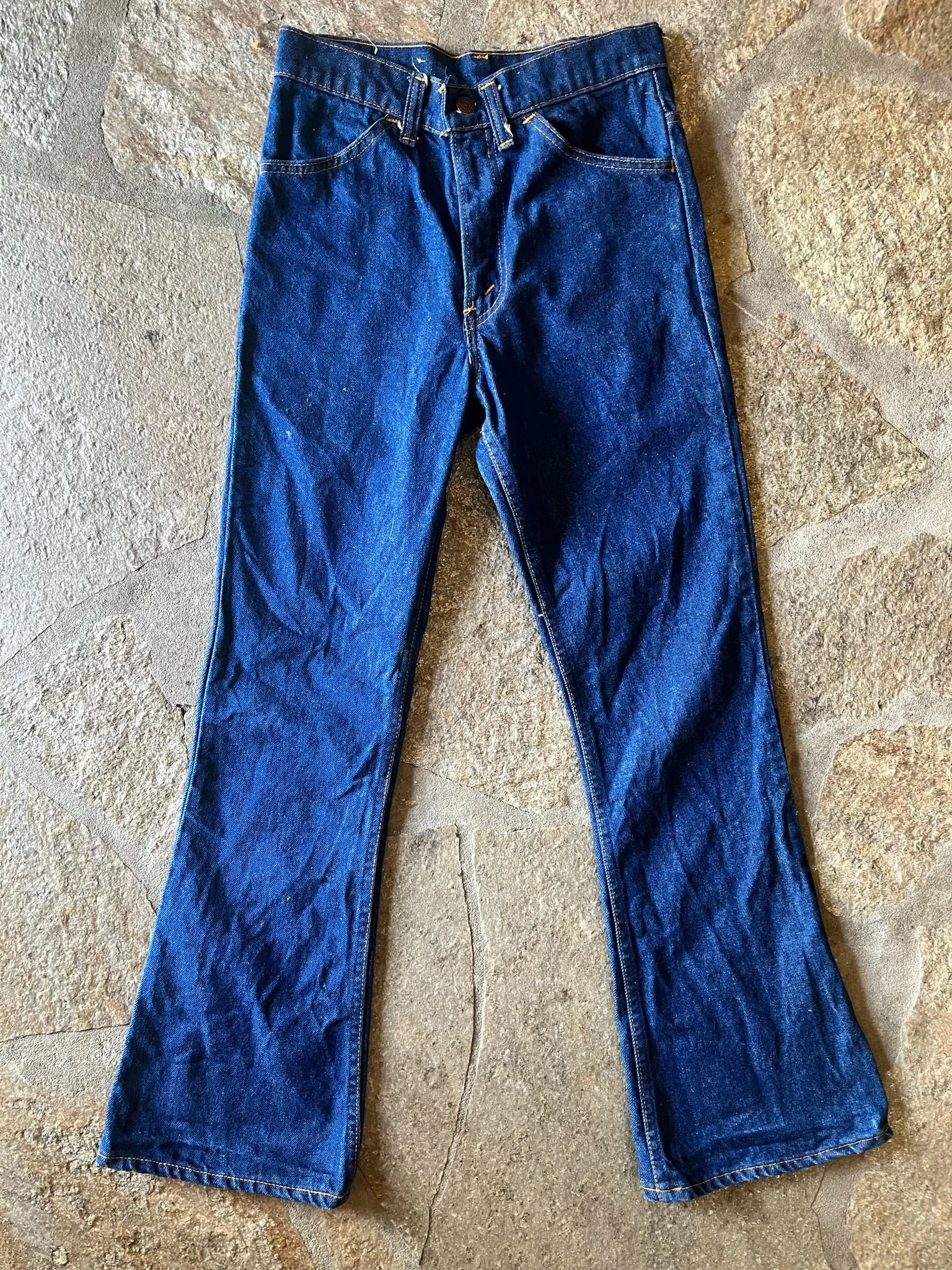 1980 Levis Orange Tab Flared Dark Washed Denim Jeans