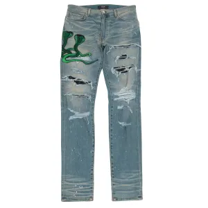 Art Patch Snake Jean