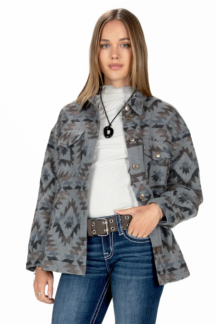 Aztec Button Up Shacket