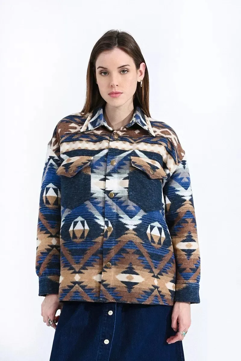 Aztec Oversize Shacket Jacket