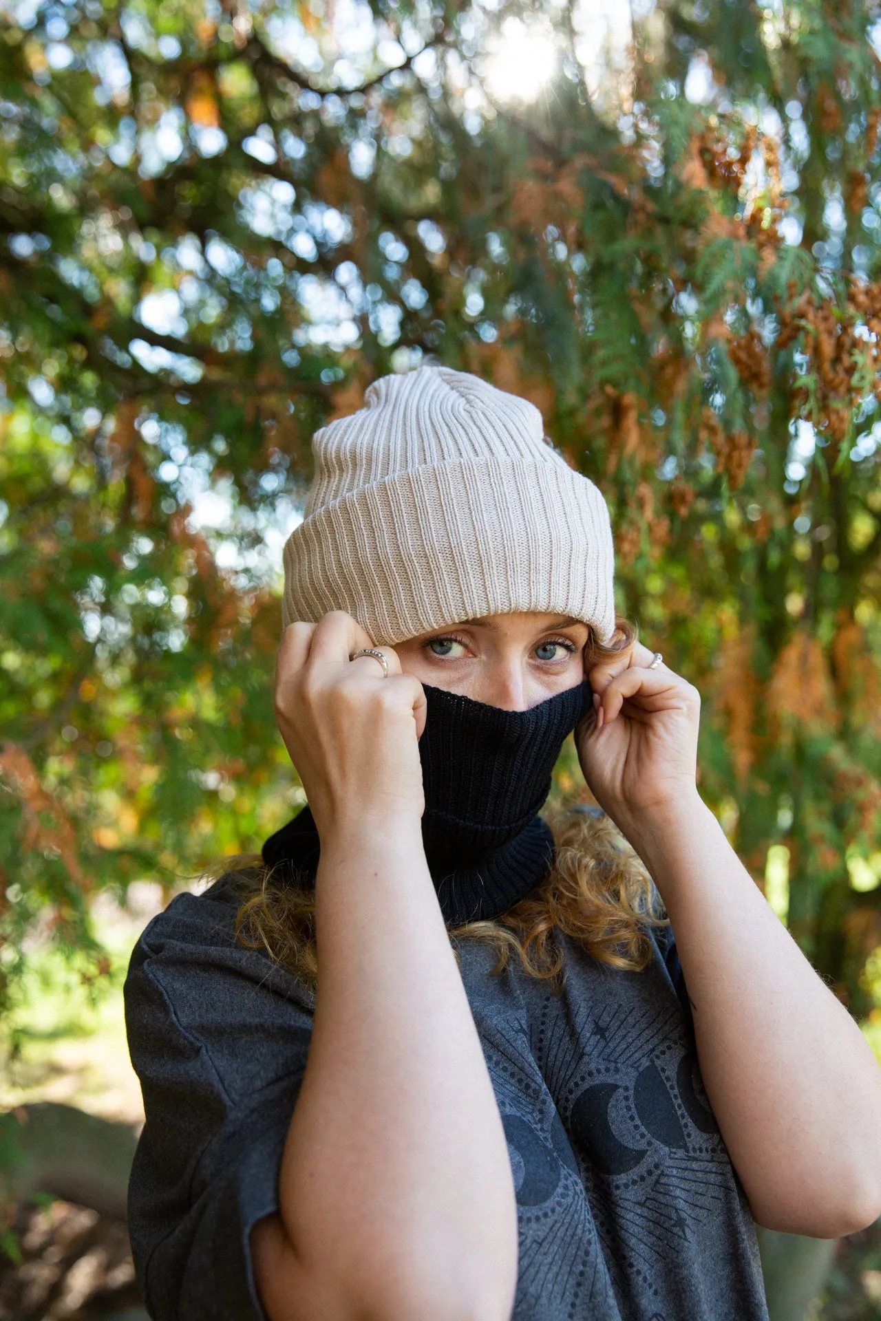 Balaclava Beanie - Creamy