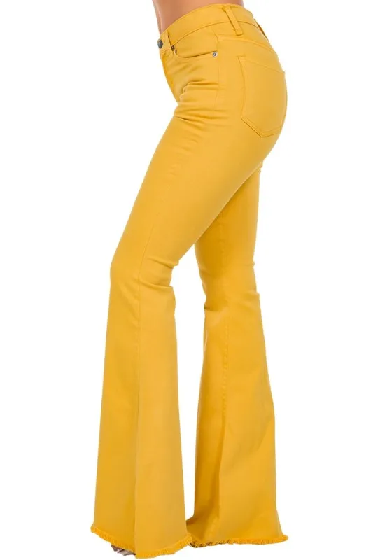 Bell Bottom Jean in Mustard- Inseam 30