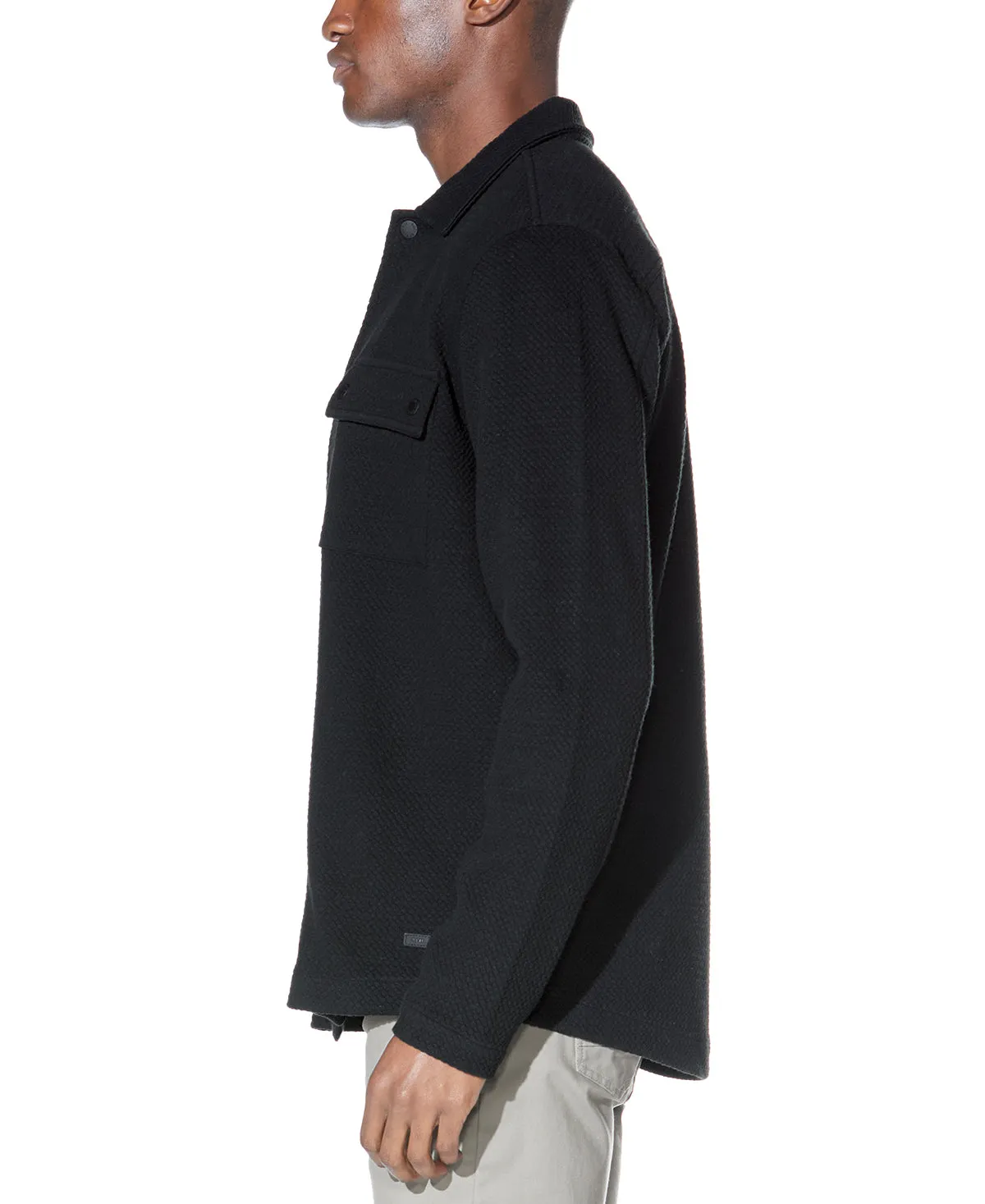 Bennett Knit Shirt Jacket (Black)