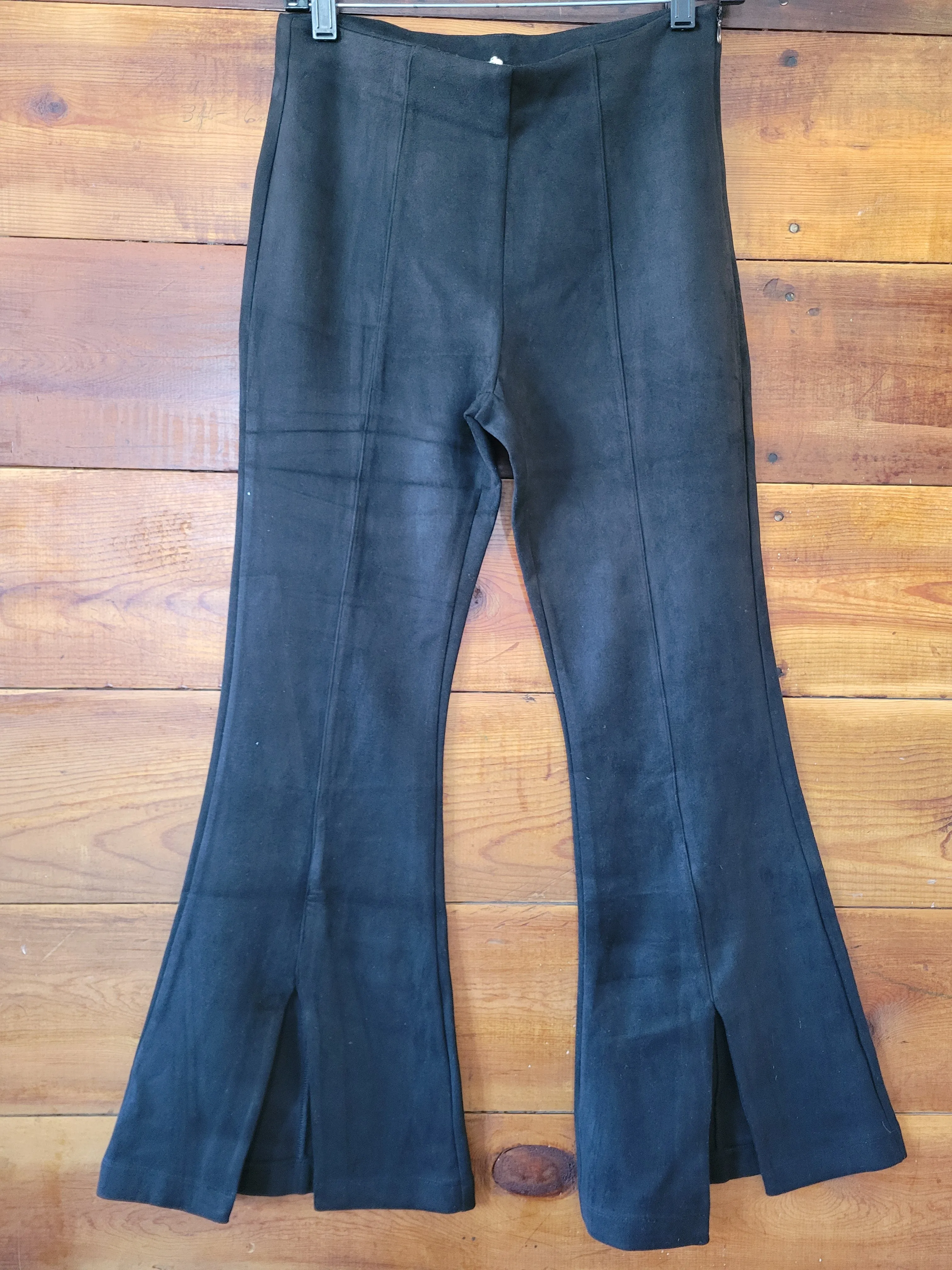 Black Flare Crop Pants