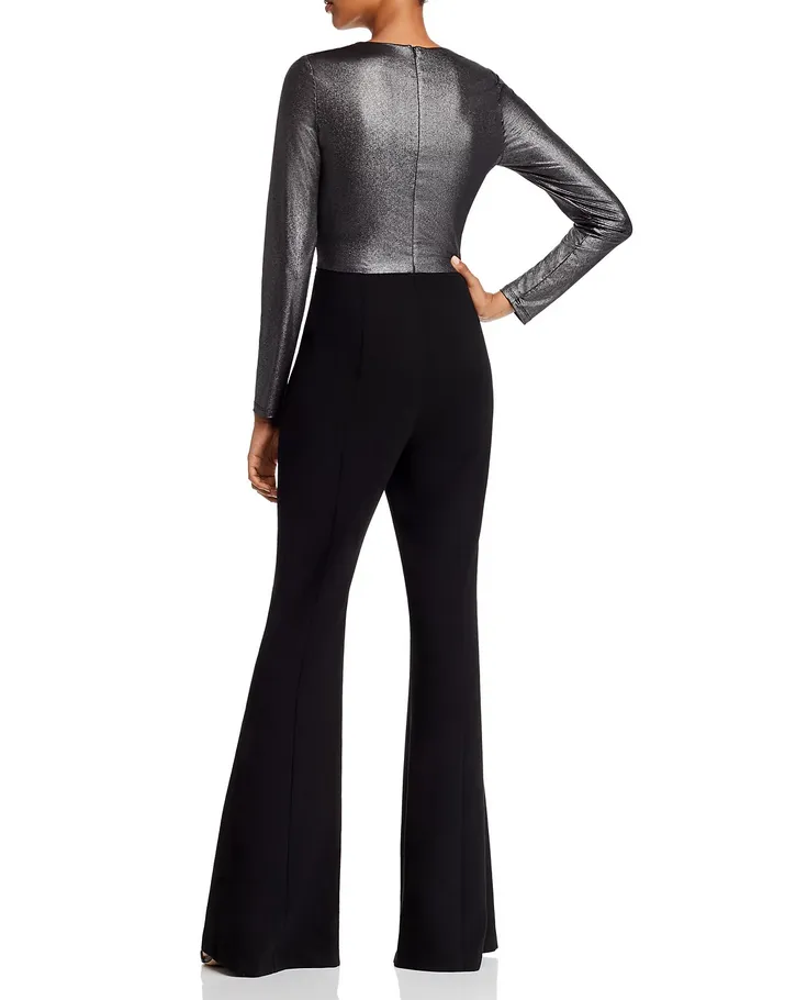 Black Halo Angie Metallic Cutout Combo Jumpsuit