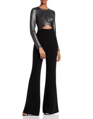 Black Halo Angie Metallic Cutout Combo Jumpsuit