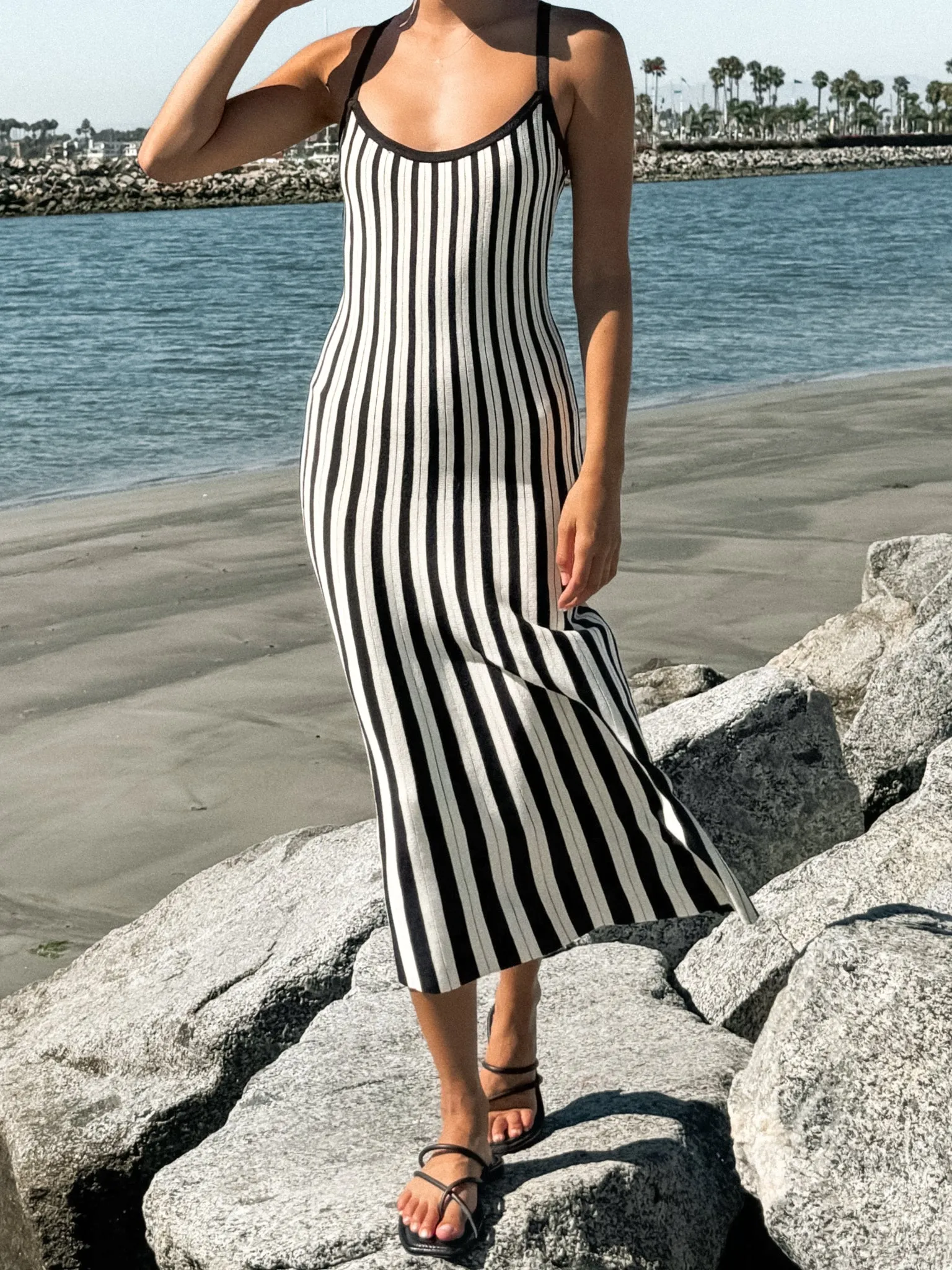 Blair Stripe Knit Midi Dress