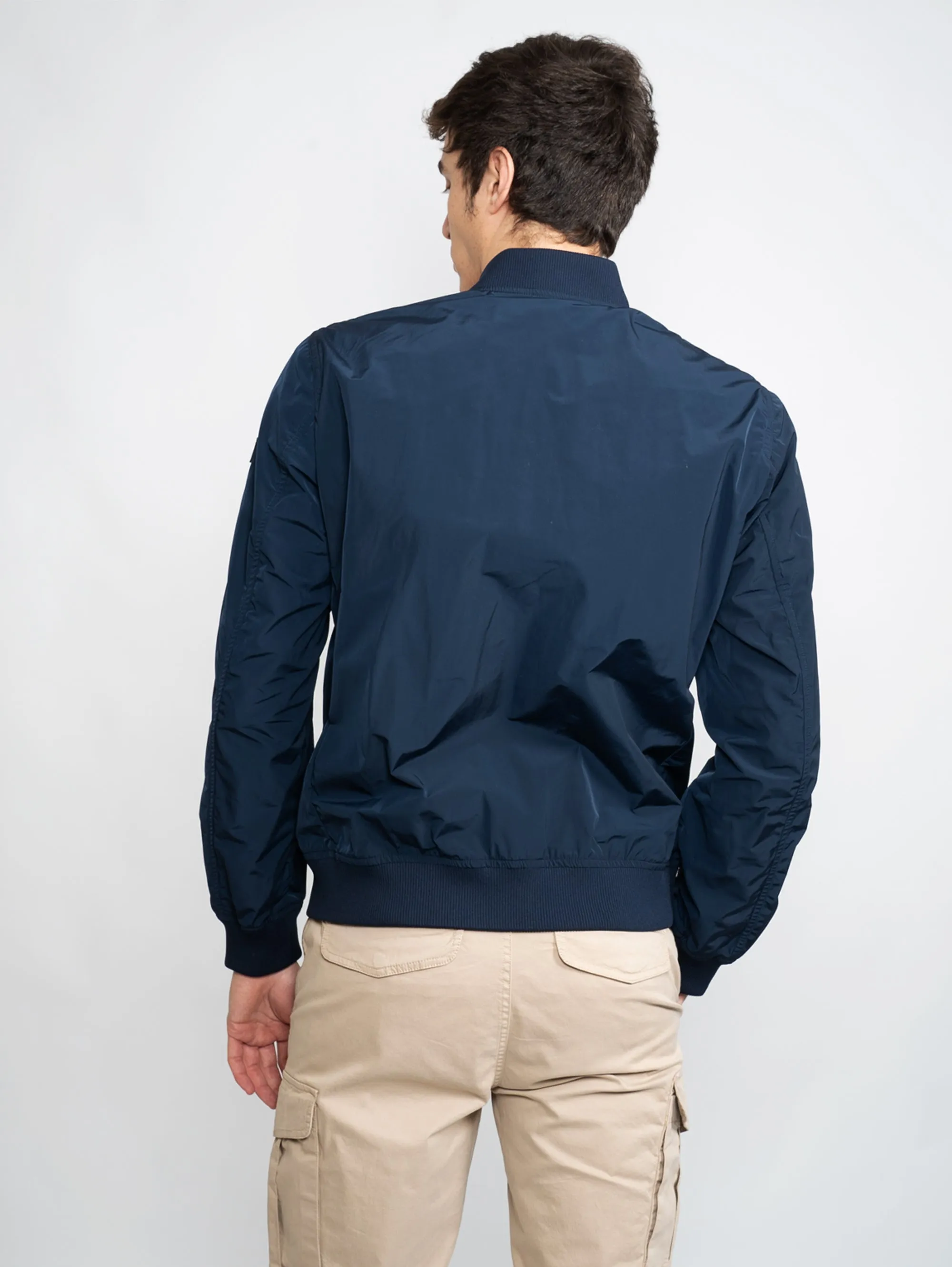 Bomber in Tessuto Blu