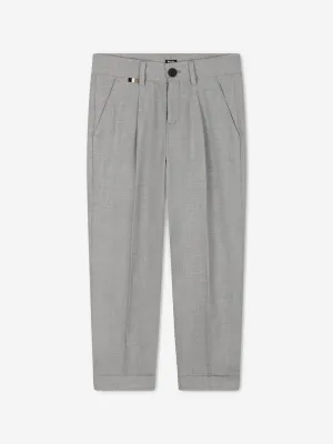 BOSS Boys Suit Trousers in Grey