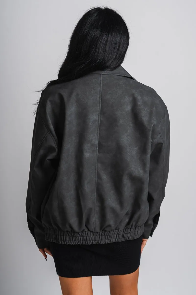 Boyfriend bomber jacket black