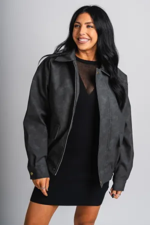 Boyfriend bomber jacket black