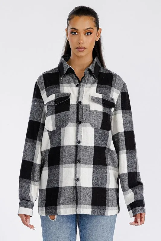 Boyfriend Oversized Soft Flannel Shacket