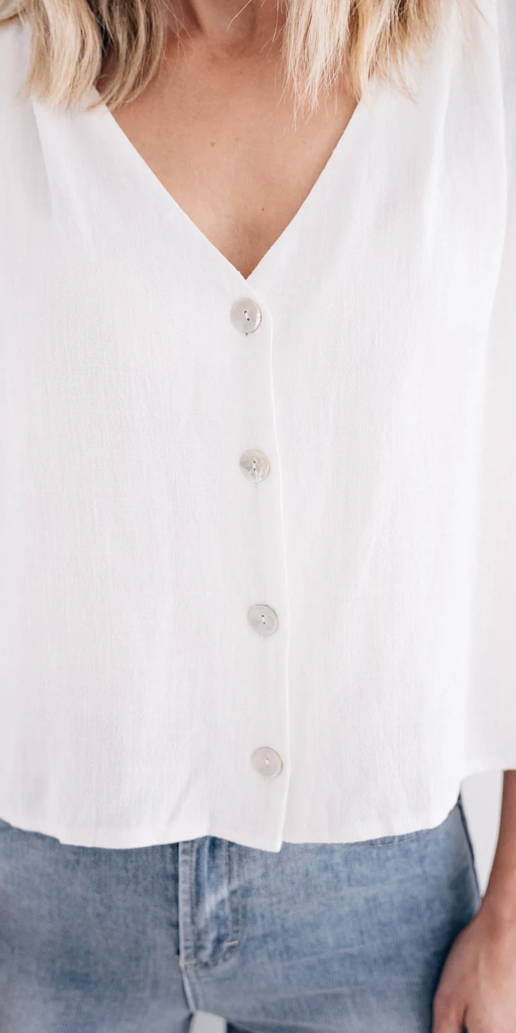 Brie linen top - white