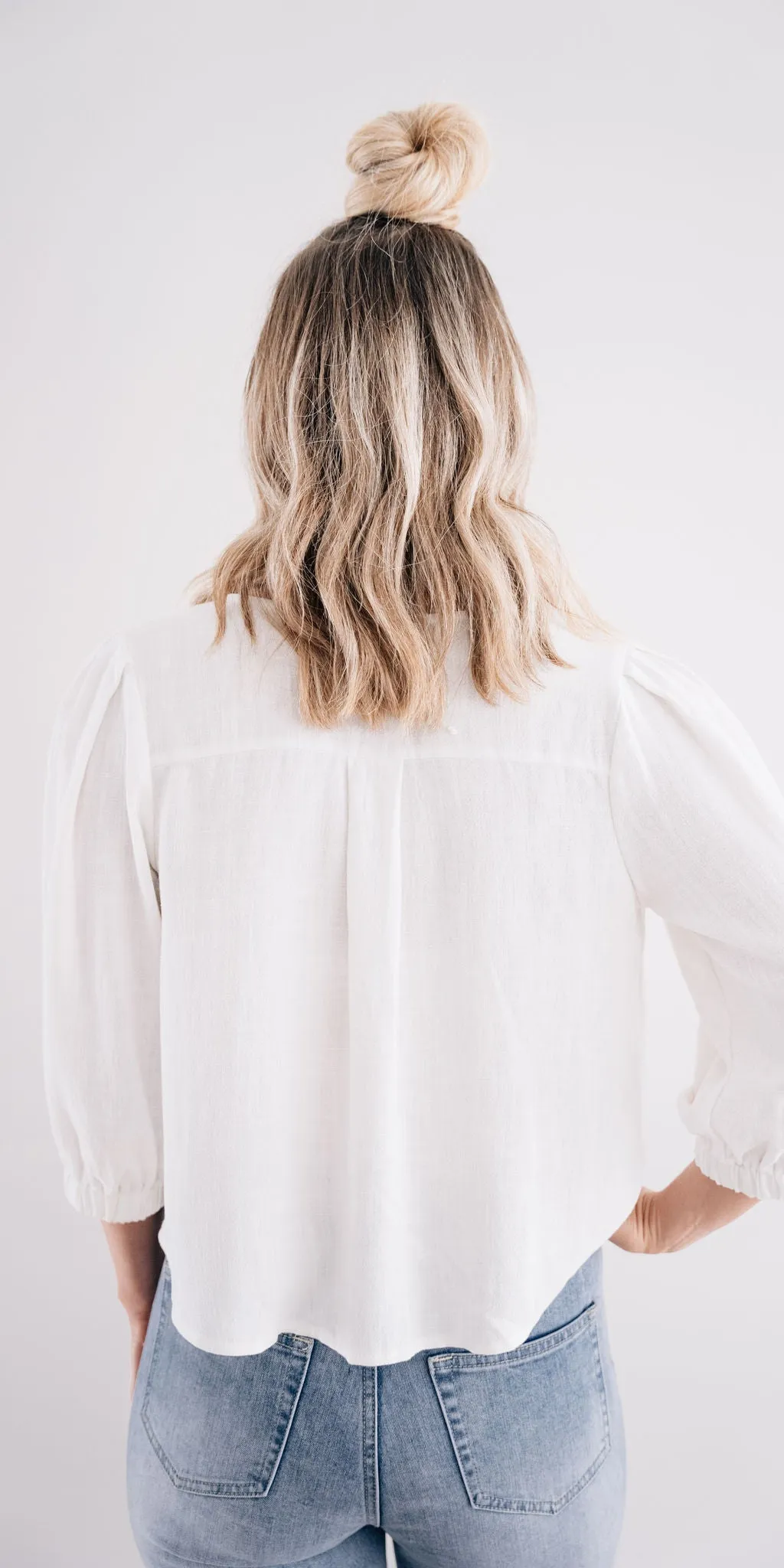 Brie linen top - white