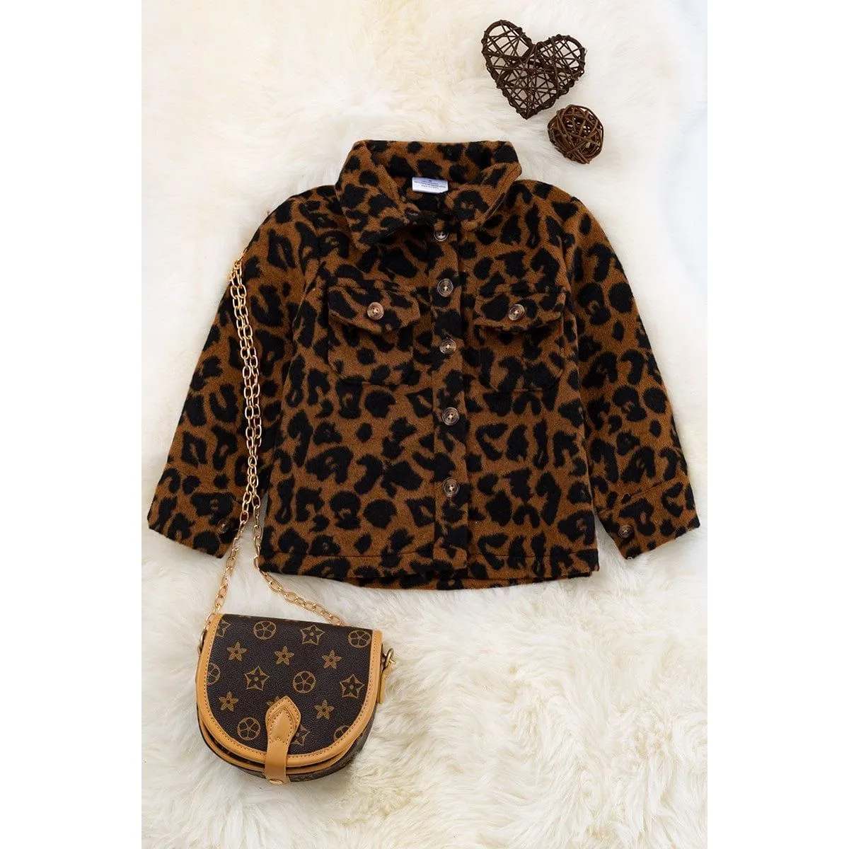 Brown Leopard Printed Shacket.