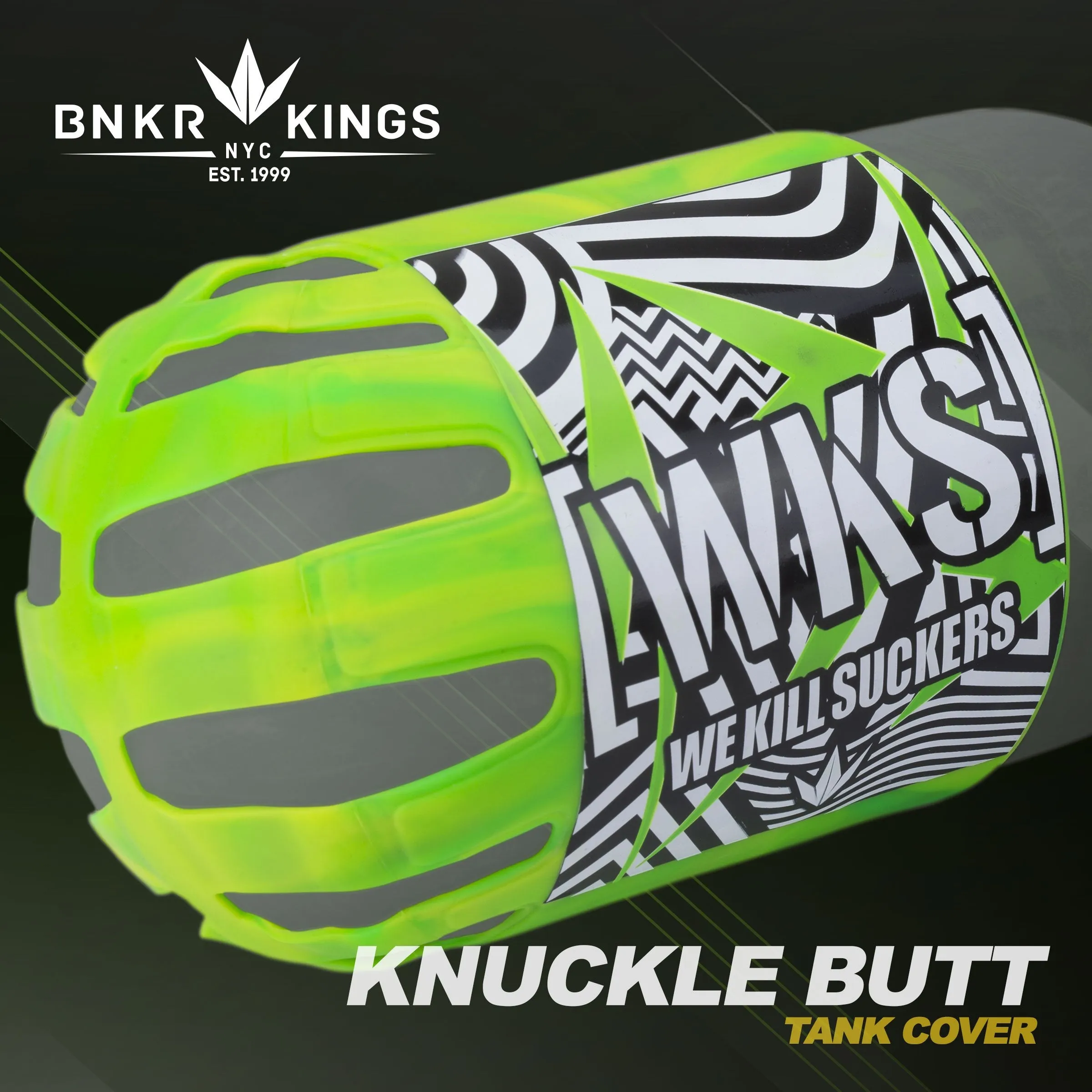 Bunkerkings - Knuckle Butt Tank Cover - WKS Shred - Lime