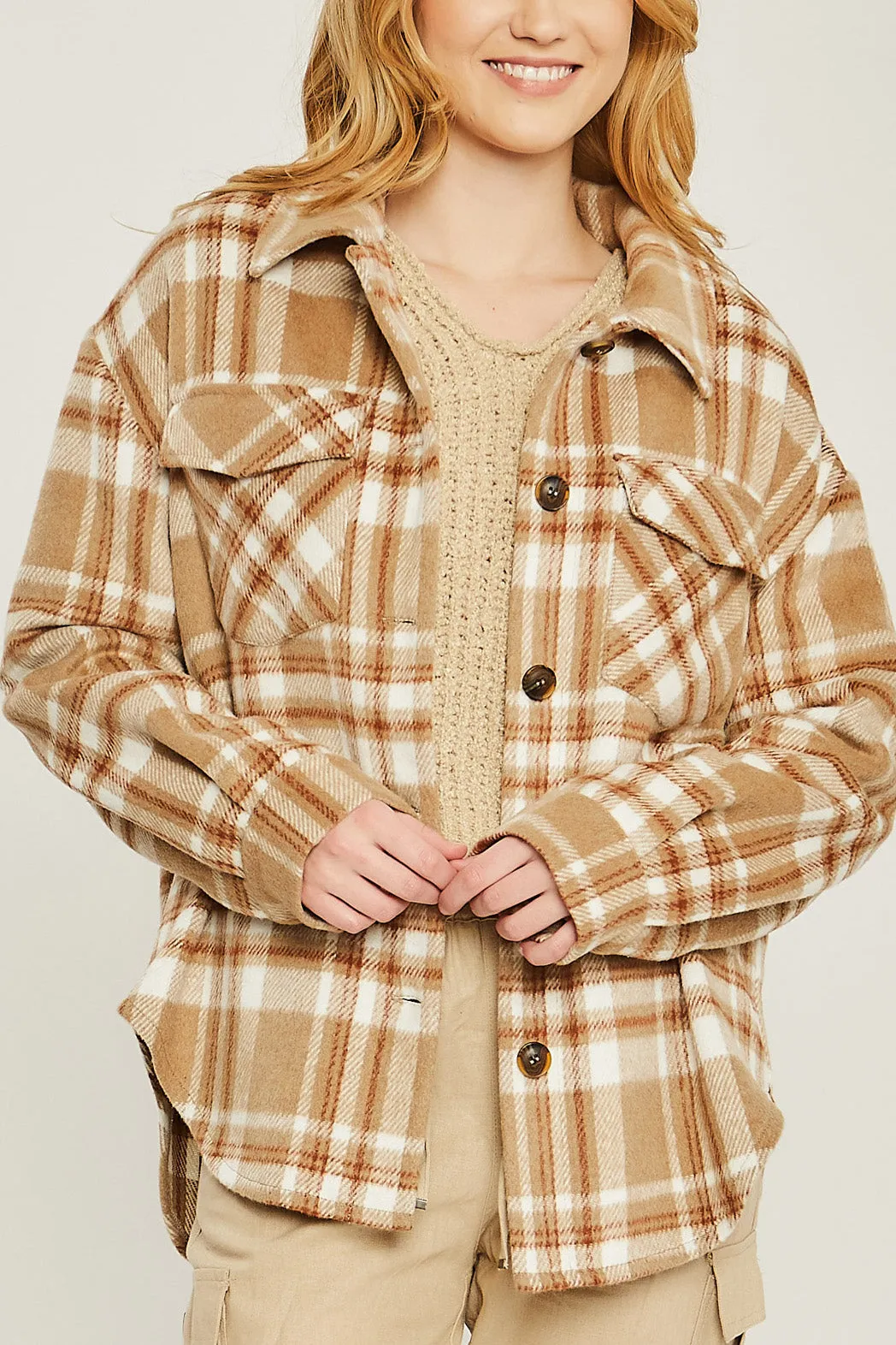 Caramel Chocolate Flannel Shacket