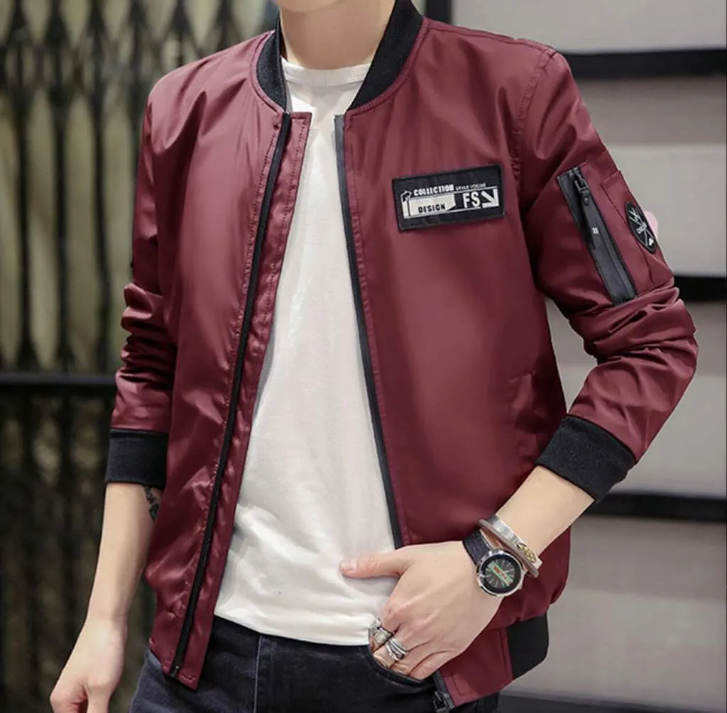 Casual Zip-Up Bomber Jacket