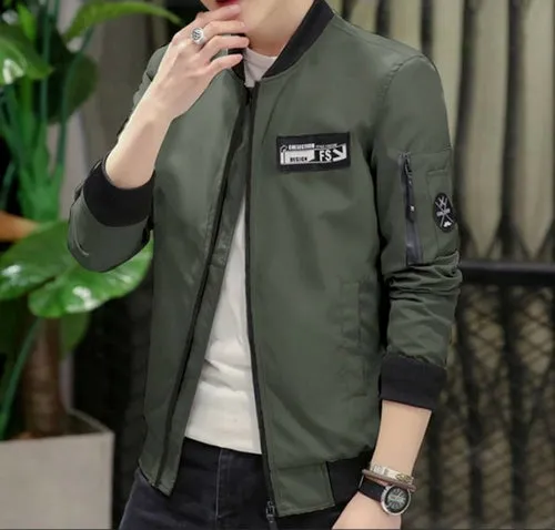 Casual Zip-Up Bomber Jacket