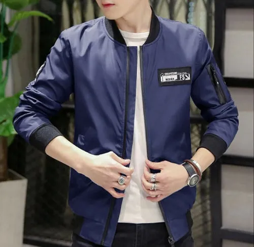 Casual Zip-Up Bomber Jacket