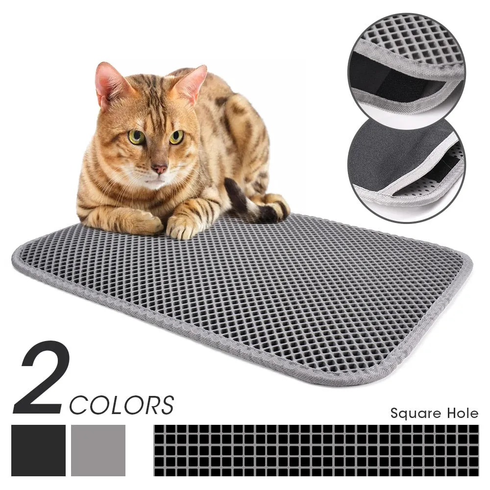 Cat Litter Mat Double Layer Bed