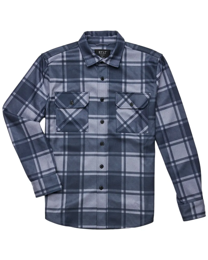 Coastal Overshirt - Grid Plaid