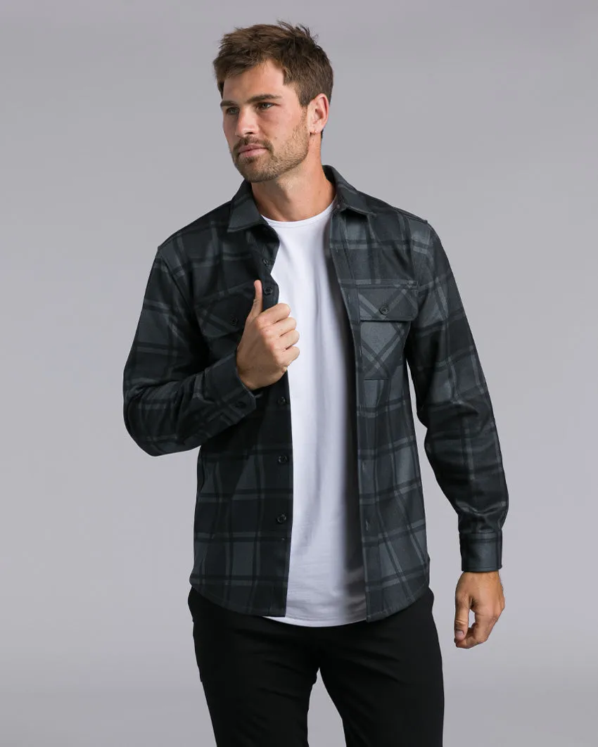 Coastal Overshirt - Grid Plaid