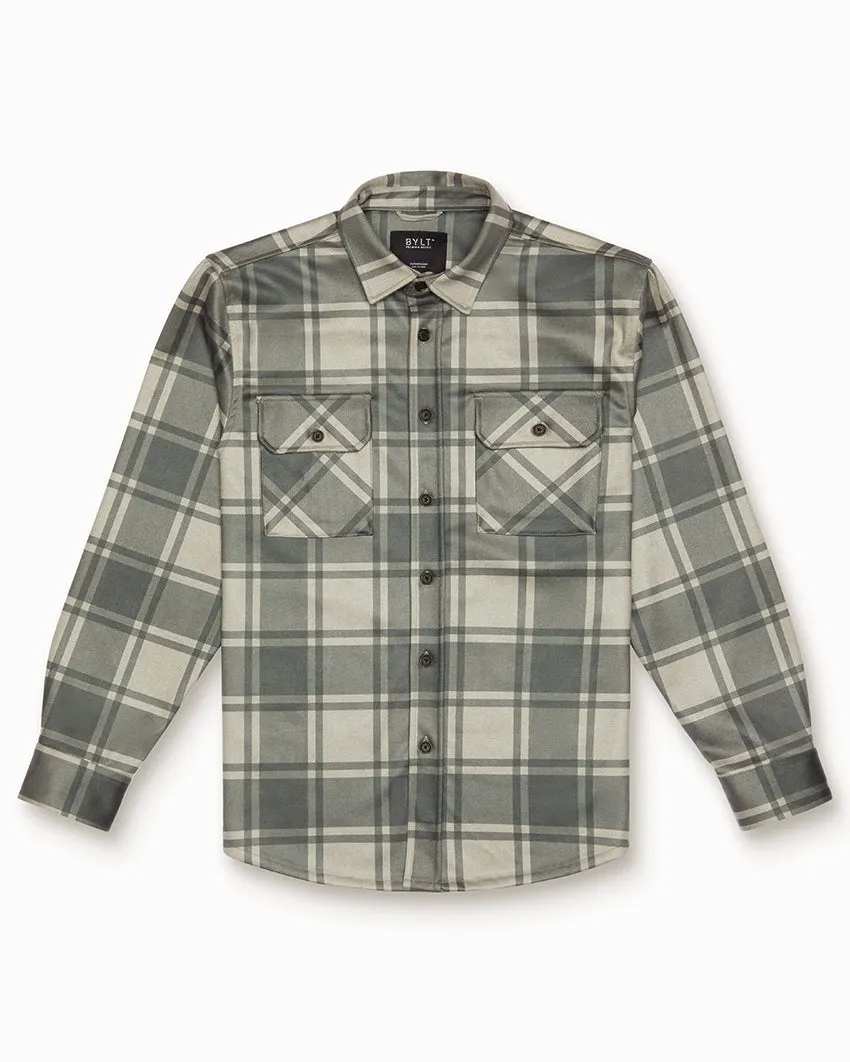 Coastal Overshirt - Grid Plaid