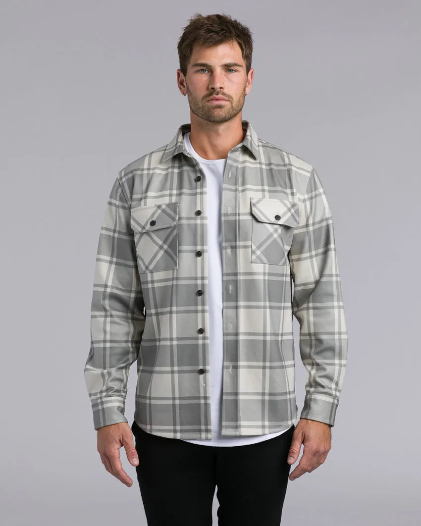 Coastal Overshirt - Grid Plaid