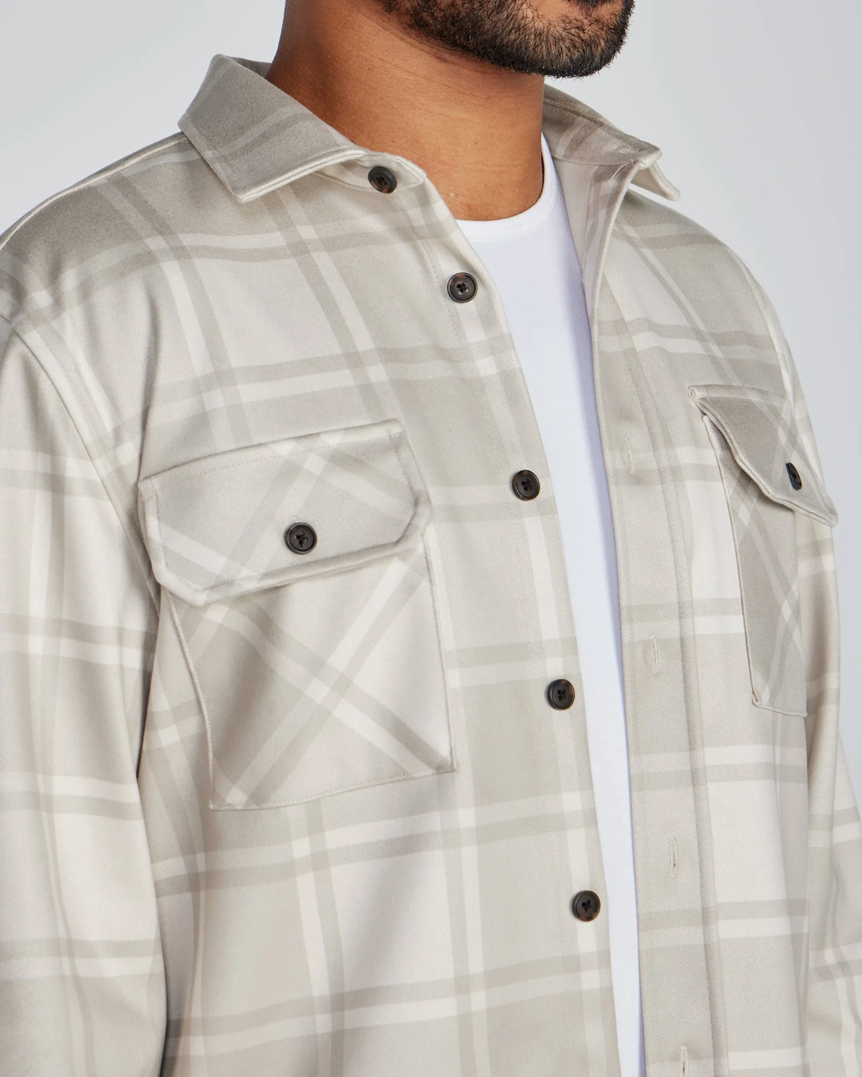 Coastal Overshirt - Grid Plaid