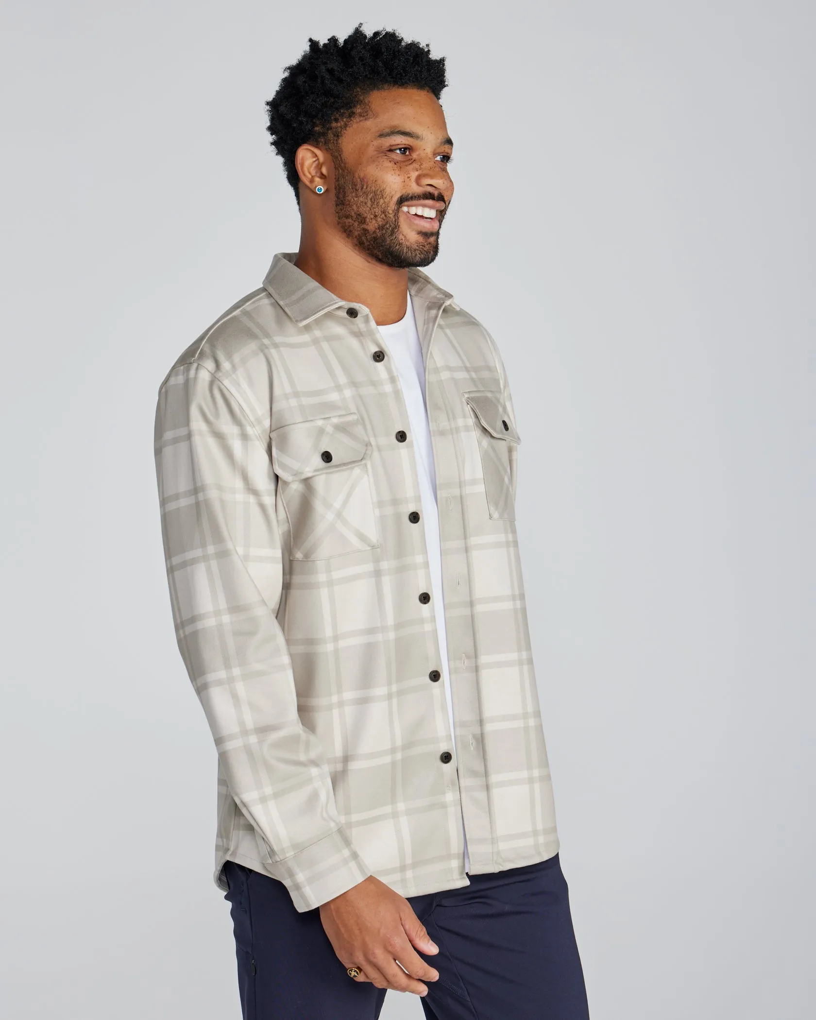 Coastal Overshirt - Grid Plaid