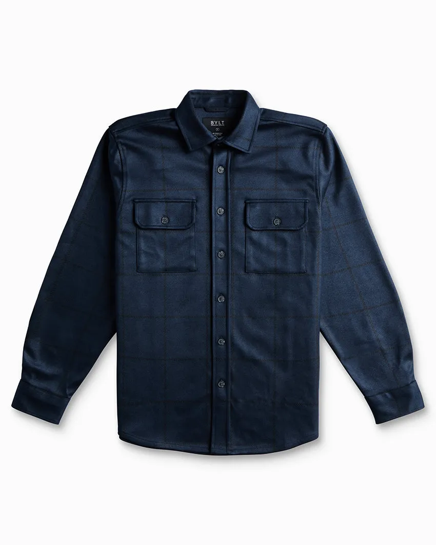 Coastal Overshirt - Grid Plaid