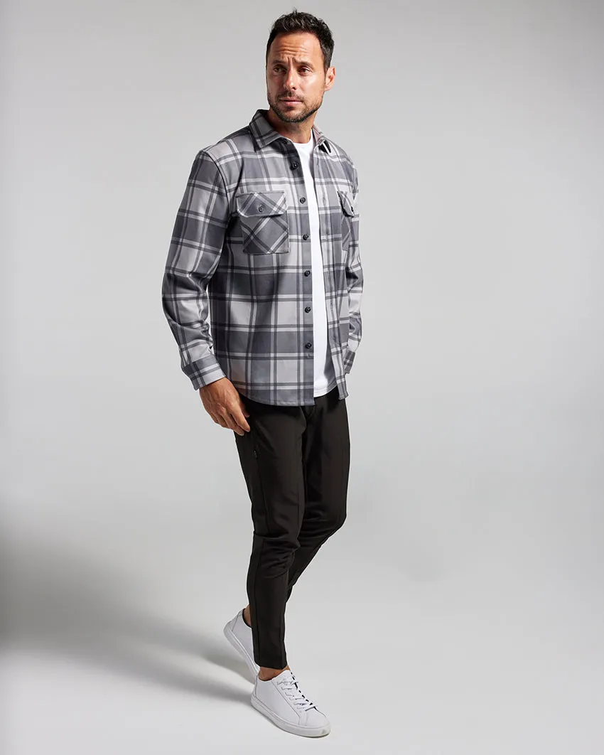 Coastal Overshirt - Grid Plaid