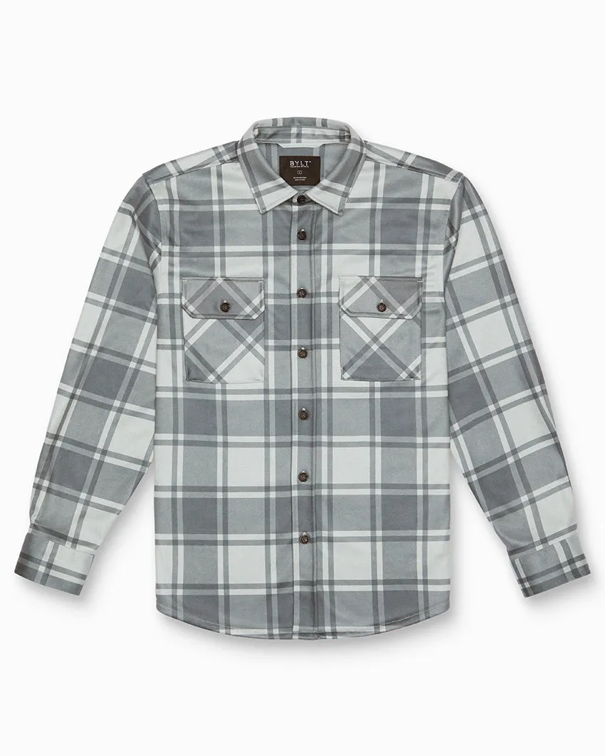 Coastal Overshirt - Grid Plaid