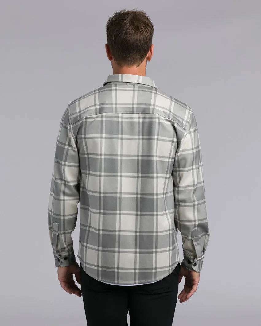 Coastal Overshirt - Grid Plaid