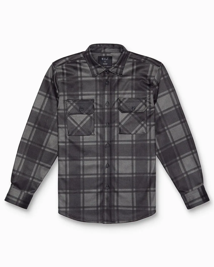 Coastal Overshirt - Grid Plaid