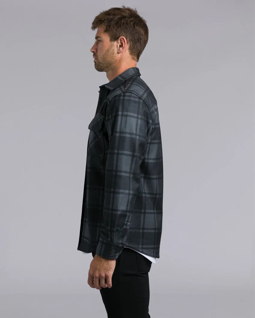 Coastal Overshirt - Grid Plaid