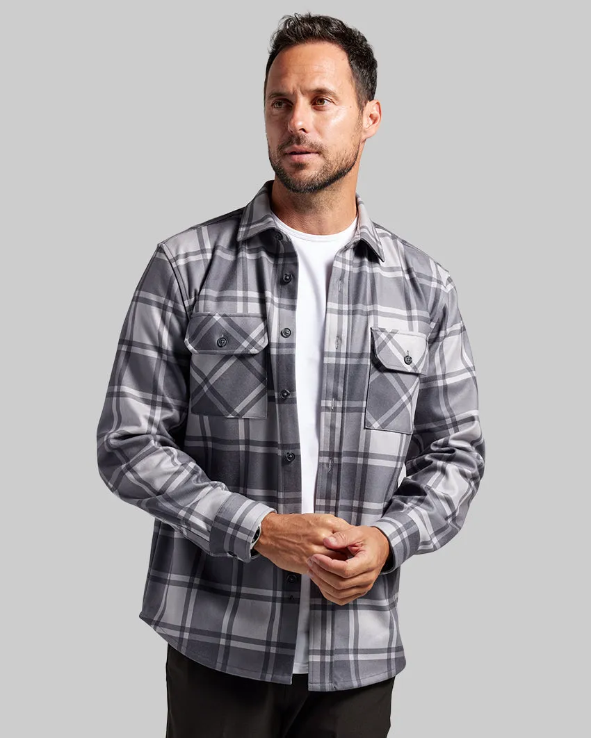 Coastal Overshirt - Grid Plaid