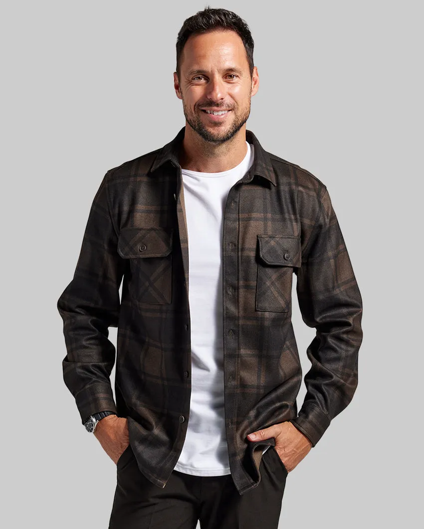 Coastal Overshirt - Grid Plaid