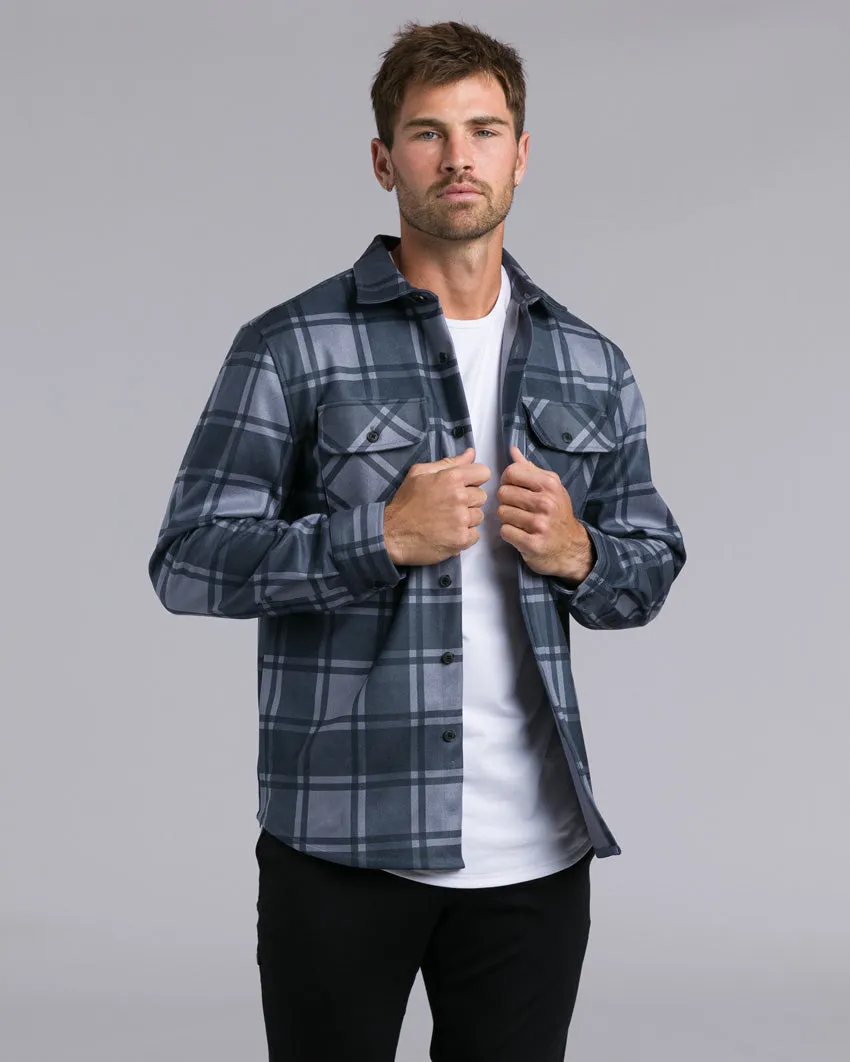 Coastal Overshirt - Grid Plaid