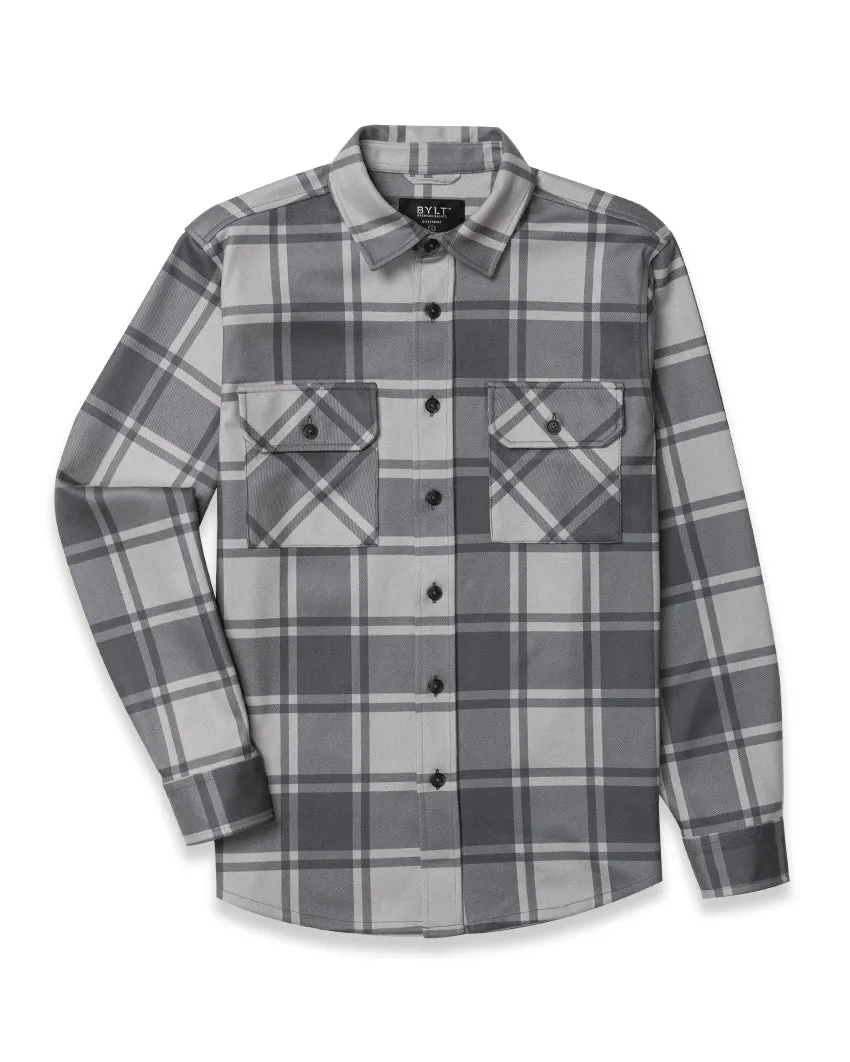 Coastal Overshirt - Grid Plaid