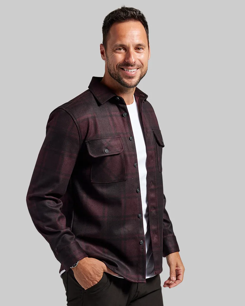 Coastal Overshirt - Grid Plaid