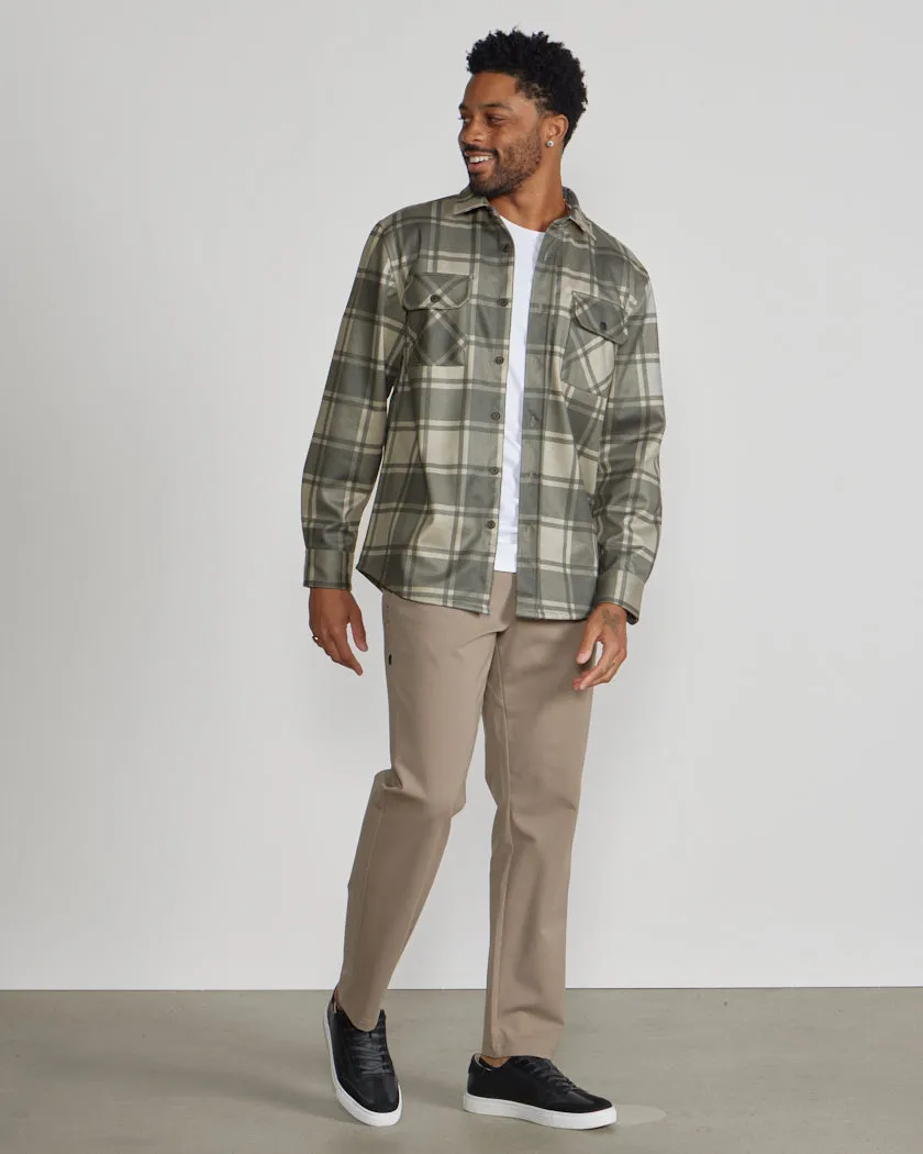 Coastal Overshirt - Grid Plaid