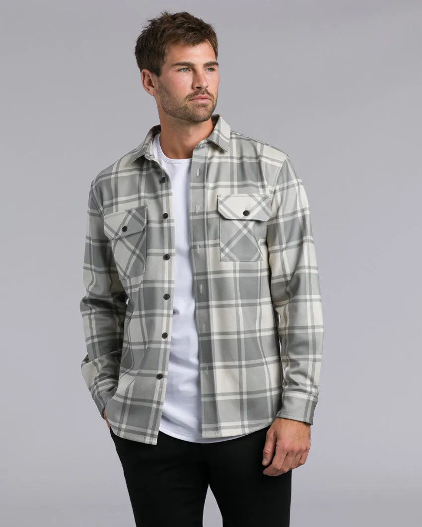 Coastal Overshirt - Grid Plaid