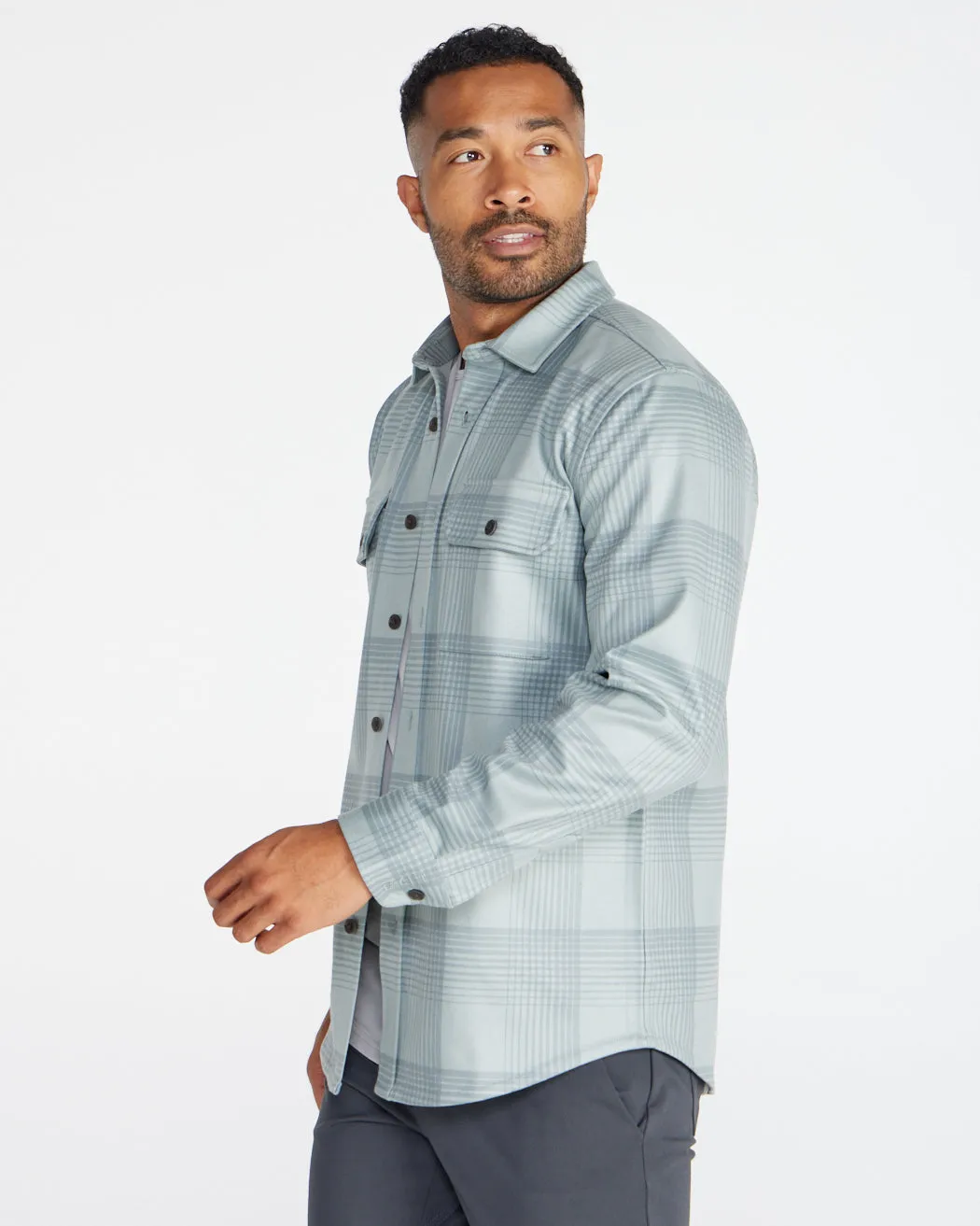 Coastal Overshirt - Grid Plaid