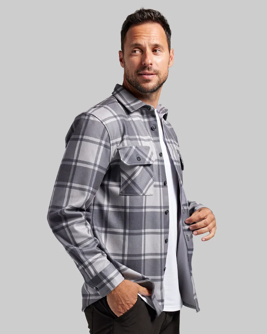 Coastal Overshirt - Grid Plaid