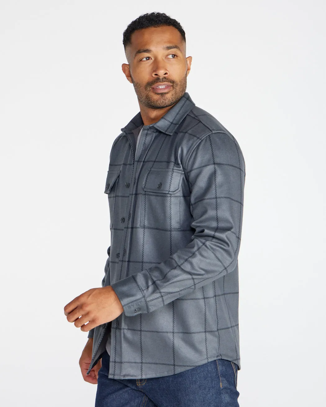 Coastal Overshirt - Grid Plaid