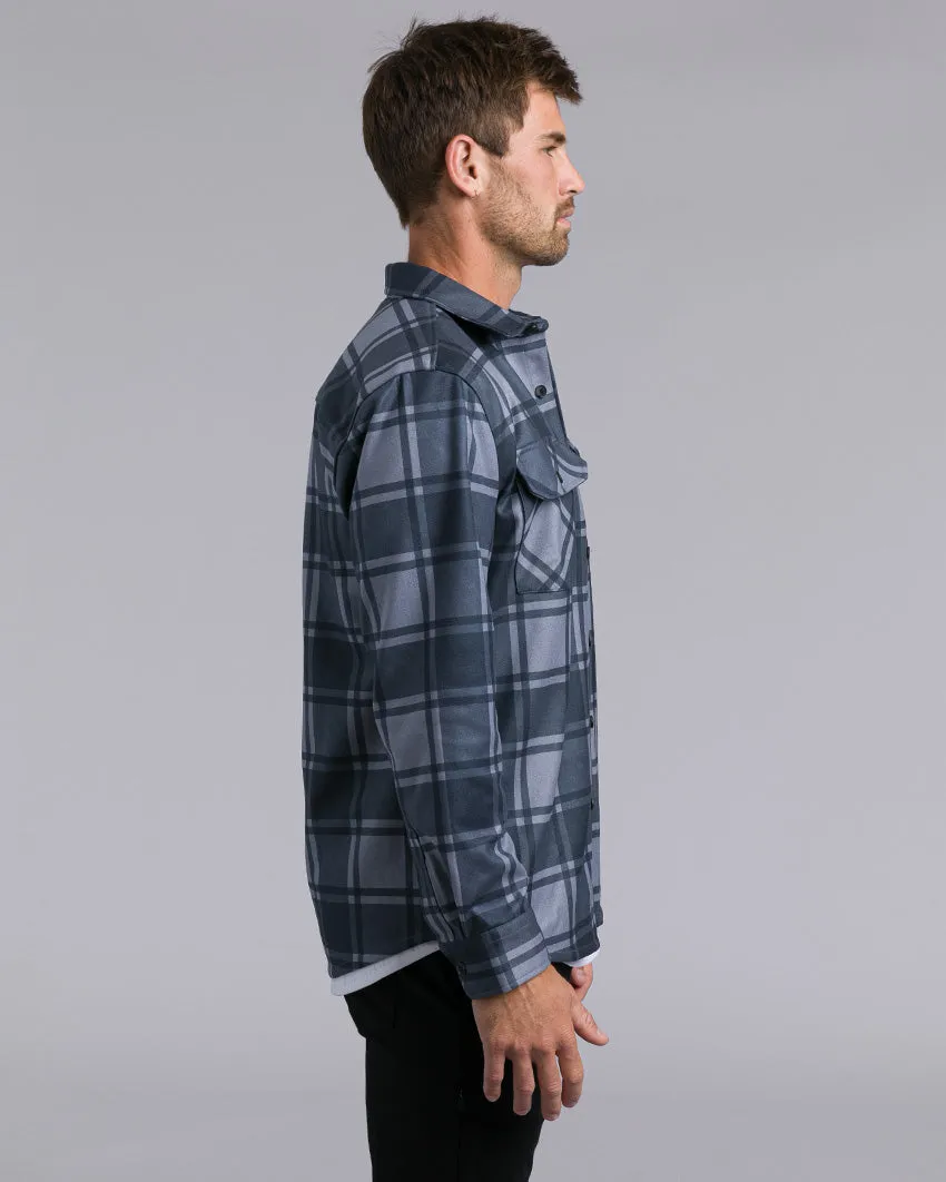 Coastal Overshirt - Grid Plaid