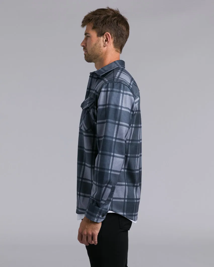 Coastal Overshirt - Grid Plaid